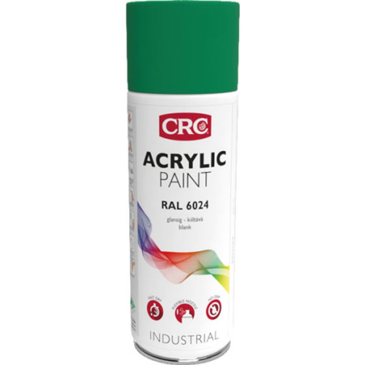 6 stk AKRYL SPRAYMALING, TRAFFIC GREEN RAL 6024, AEROSOL 400 ML